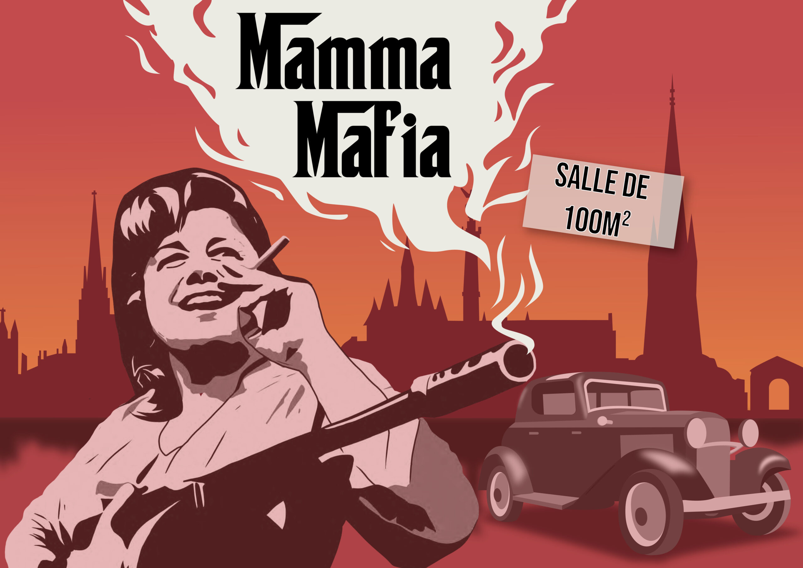 Mamma Mafia de Goodlock Escape Game à Bordeaux : la plus grande salle de Bordeaux ! 100m2 !